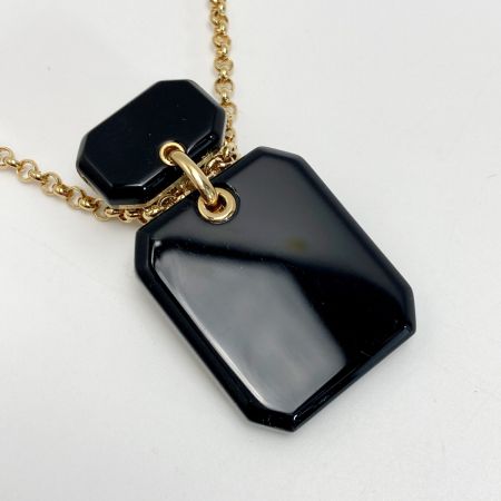  CHANEL シャネル ココマーク 香水ボトルモチーフ ネックレス B23A ゴールド×ブラック レジン GP パフュームボトル