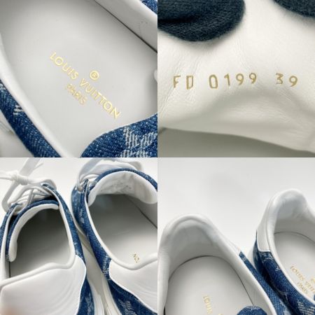  LOUIS VUITTON ルイヴィトン タイムアウト・ライン スニーカー 39（25cm相当） FD0199 インディゴ デニム 靴 シューズ