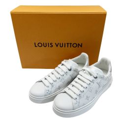 ☆☆ LOUIS VUITTON ルイヴィトン タイムアウトライン 39 1/2(25.5～26.0cm相当) NV0211 ホワイト 靴 スニーカー Bランク