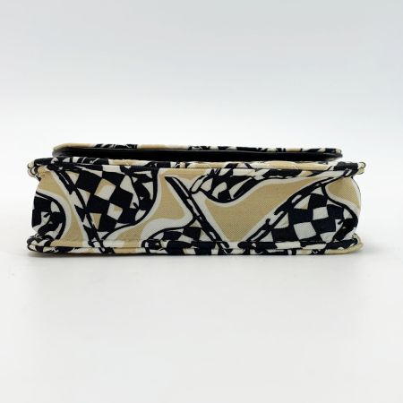  CHANEL シャネル アクセサリーポーチ チェッカーフラッグ ブラック×ゴールド レディース 