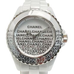 ☆☆ CHANEL シャネル J12 ウォンテッド ドゥ シャネル H7419 ホワイト セラミック クォーツ レディース 腕時計 Bランク
