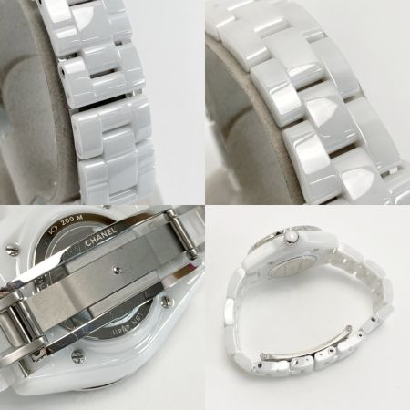  CHANEL シャネル J12 ウォンテッド ドゥ シャネル H7419 ホワイト セラミック クォーツ レディース 腕時計