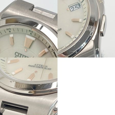  CITIZEN シチズン アテッサ H110-T011331 アイボリー 電波ソーラー メンズ 腕時計 ATTESA