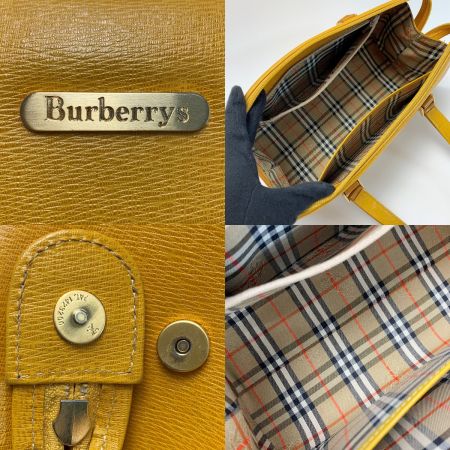  Burberrys バーバリーズ ヴィンテージ レザー オレンジ ドラムバッグ レディース 