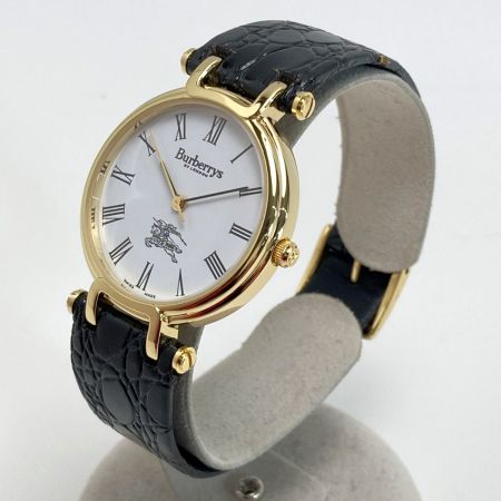  Burberrrys バーバリーズ ローマン 3200 ホワイト クォーツ メンズ 腕時計