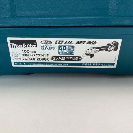 MAKITA マキタ ディスクグラインダー　付属品完備 GA412DRGX
