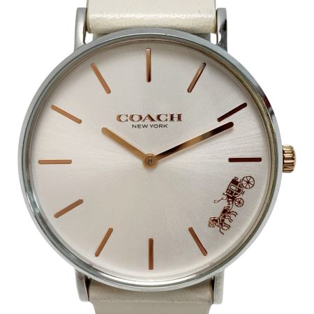  COACH コーチ 腕時計 ペリー シルバーラウンド CA.120.7.14.1594 クォーツ レディース