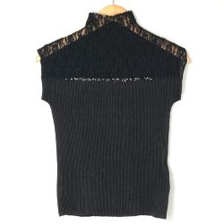☆☆ SPECCHIO スペッチオ ノースリーブカットソー レース 411-184 ブラック サイズ 40 レディース Bランク