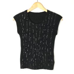 ☆☆ SPECCHIO スペッチオ ノースリーブカットソー スパンコール 411-160 ブラック サイズ 40 レディース Bランク