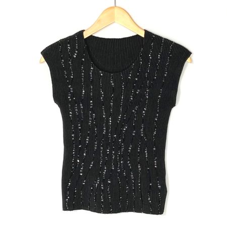  SPECCHIO スペッチオ ノースリーブカットソー スパンコール 411-160 ブラック サイズ 40 レディース