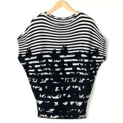 ☆☆ SPECCHIO スペッチオ 半袖 カットソー 431-564-47 ブラック サイズ 40 レディース Bランク