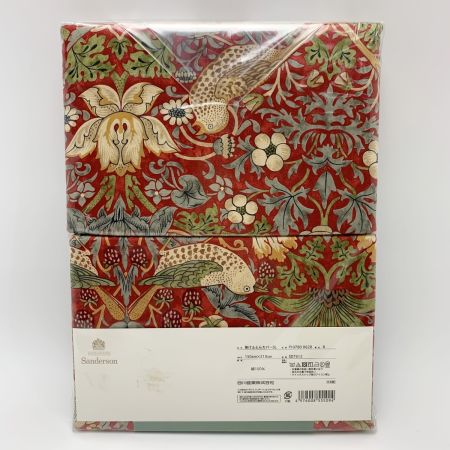   モリスギャラリー サンダーソン 掛け布団カバー レッド SL シングル 150×210cm 未使用 日本製