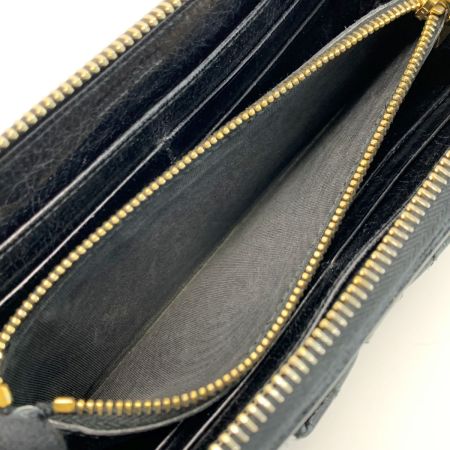  MIU MIU レザー L字ファスナー ブラック 長財布 レディース ゴールド金具