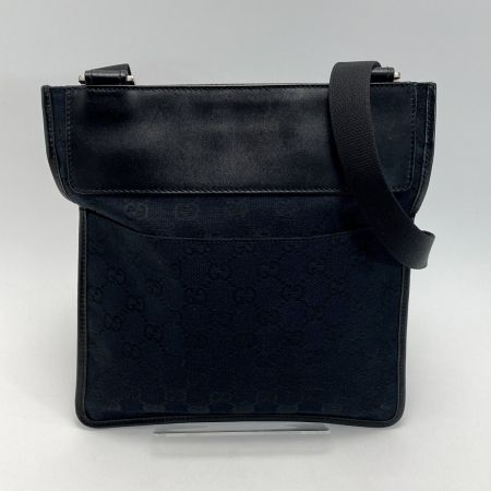  GUCCI グッチ GGキャンバス ショルダーバッグ 019.0348 ブラック キャンバス×レザー