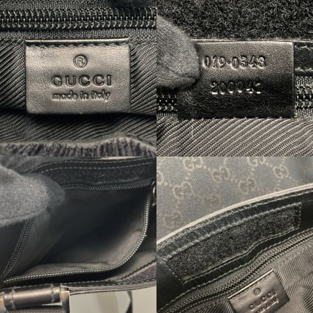  GUCCI グッチ GGキャンバス ショルダーバッグ 019.0348 ブラック キャンバス×レザー