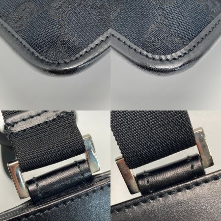  GUCCI グッチ GGキャンバス ショルダーバッグ 019.0348 ブラック キャンバス×レザー