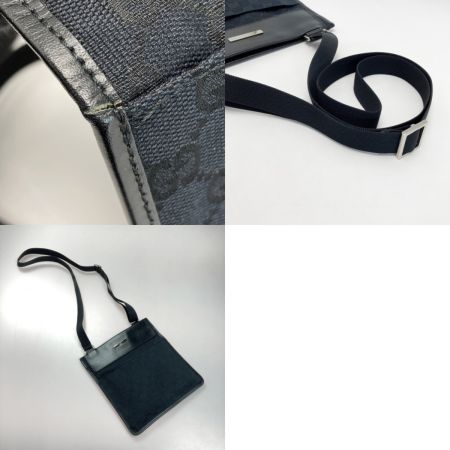  GUCCI グッチ GGキャンバス ショルダーバッグ 019.0348 ブラック キャンバス×レザー