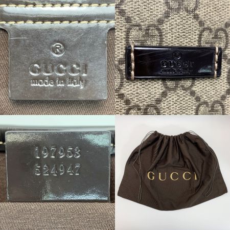  GUCCI グッチ GGスプリーム 197953 ベージュ×ブラウン トートバッグ  袋有