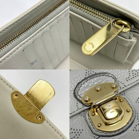  LOUIS VUITTON ルイヴィトン モノグラムマヒナ ポルトフォイユ・アメリア M58132 アイボリー 3つ折り財布 長財布
