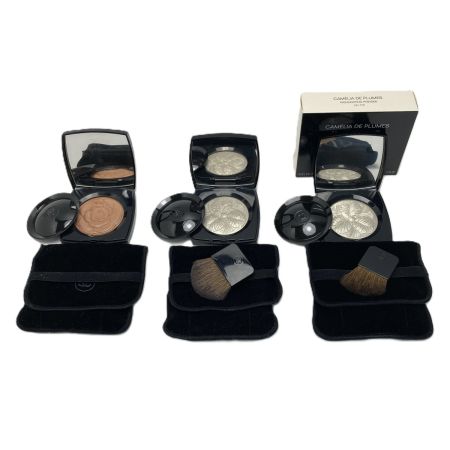  CHANEL シャネル カメリア ドゥ プルム プラティン/ルミエール デテ フェイスパウダー 3個セット