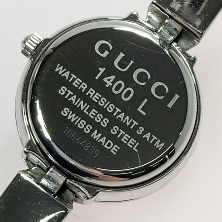  GUCCI グッチ バングルウォッチ 1400L ブラック クォーツ レディース 腕時計