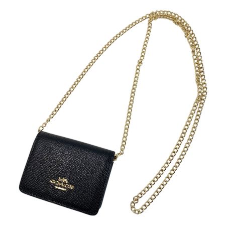  COACH コーチ ショルダーポーチ  C0059 ブラック ストラップ付