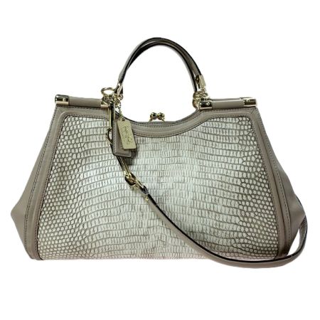  COACH コーチ マディソン ピナクル キャロライン サッチェル 2WAYバッグ 28606 グレージュ ストラップ付