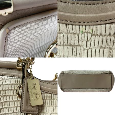  COACH コーチ マディソン ピナクル キャロライン サッチェル 2WAYバッグ 28606 グレージュ ストラップ付