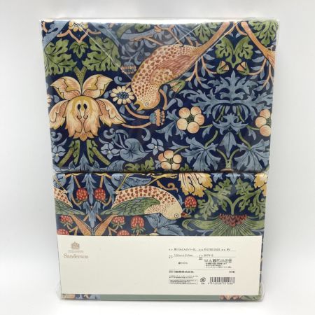  西川 モリスギャラリー サンダーソン 掛け布団カバー SD7612 ネイビー SL シングル 150×210cm 未使用 日本製