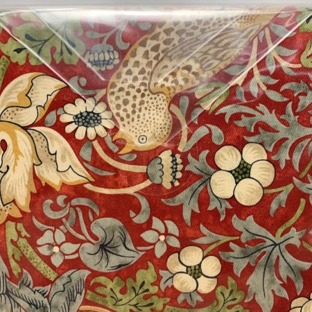   モリスギャラリー サンダーソン 掛け布団カバー レッド SL シングル 150×210cm 未使用 日本製