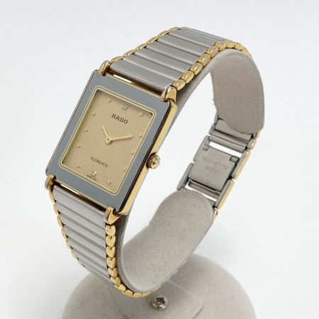  RADO ラドー フローレンス 2Pダイヤ Ref.204.3630.2 ゴールド クォーツ メンズ 腕時計 FLORENCE