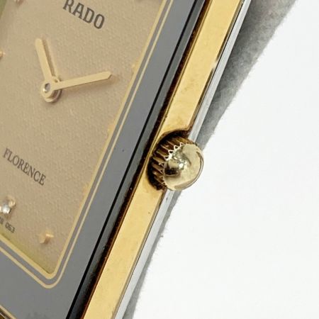  RADO ラドー フローレンス 2Pダイヤ Ref.204.3630.2 ゴールド クォーツ メンズ 腕時計 FLORENCE