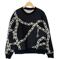  LOUIS VUITTON ルイヴィトン チェーンパターン スウェット VCCM09 ブラック 冬物 SIZE XS Bランク