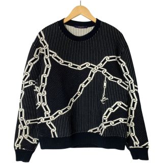LOUIS VUITTON ルイヴィトン チェーンパターン スウェット VCCM09 ブラック 冬物 SIZE XS LOUIS VUITTON ルイヴィトン チェーンパターン スウェット VCCM09