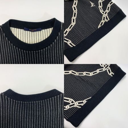 LOUIS VUITTON ルイヴィトン チェーンパターン スウェット VCCM09 ブラック 冬物 SIZE XS