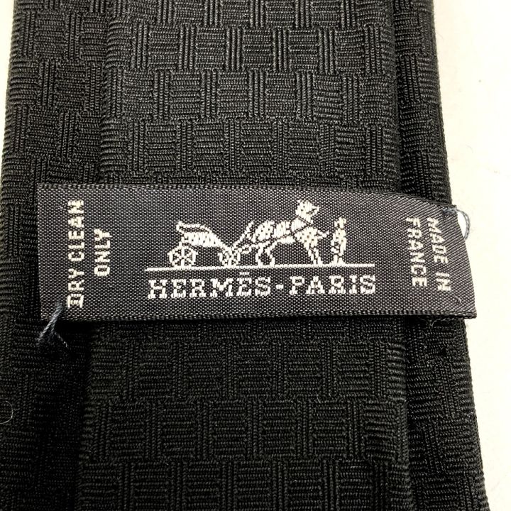 HERMES エルメス ROAAAAAR！ ネクタイ ブラック ライオン シルク100