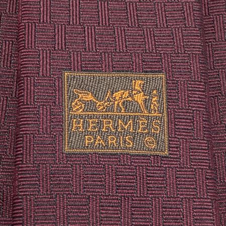  HERMES エルメス ROAAAAAR！ ネクタイ エンジ ライオン シルク100％