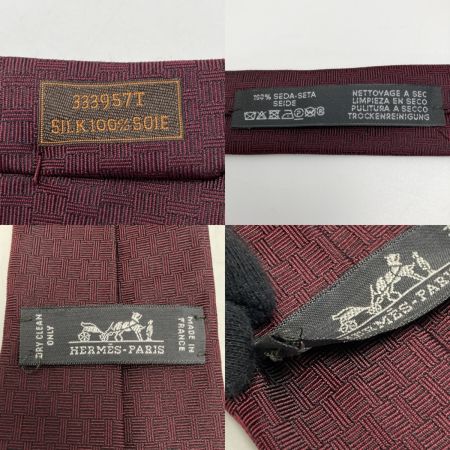  HERMES エルメス ROAAAAAR！ ネクタイ エンジ ライオン シルク100％