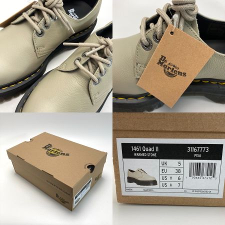  Dr.Martens ドクターマーチン 1461 QUAD II 3ホールシューズ 31167773 ベージュ UK5 24cm レディース 厚底 箱付き