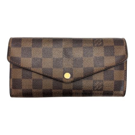  LOUIS VUITTON ルイヴィトン ダミエ ポルトフォイユ サラ N63209 エベヌ 長財布