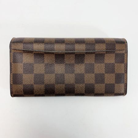  LOUIS VUITTON ルイヴィトン ダミエ ポルトフォイユ サラ N63209 エベヌ 長財布
