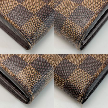  LOUIS VUITTON ルイヴィトン ダミエ ポルトフォイユ サラ N63209 エベヌ 長財布