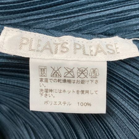  ISSEY MIYAKE イッセイミヤケ PLEATS PLEASE 半袖 チュニック ワンピース PP83-JK182 ダークグリーン サイズ 3 レディース