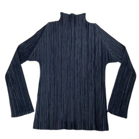  ISSEY MIYAKE イッセイミヤケ PLEATS PLEASE 長袖カットソー PP13-JK207 ダークネイビー サイズ 3 レディース