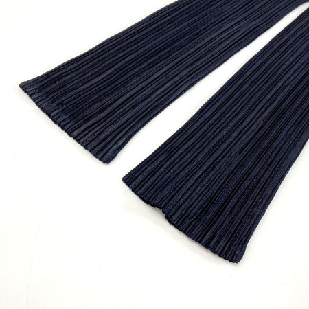  ISSEY MIYAKE イッセイミヤケ PLEATS PLEASE 長袖カットソー PP13-JK207 ダークネイビー サイズ 3 レディース