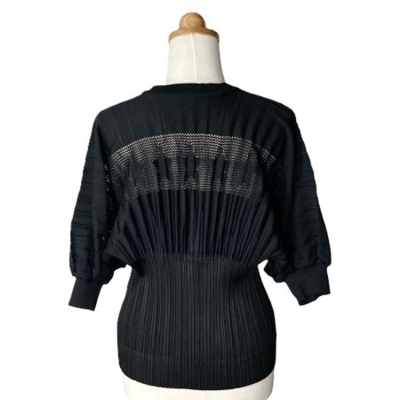  ISSEY MIYAKE イッセイミヤケ PLEATS PLEASE カーディガン PP81-JJ583 ブラック サイズ 3 レディース