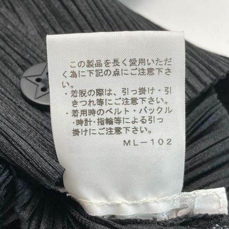  ISSEY MIYAKE イッセイミヤケ PLEATS PLEASE カーディガン PP81-JJ583 ブラック サイズ 3 レディース