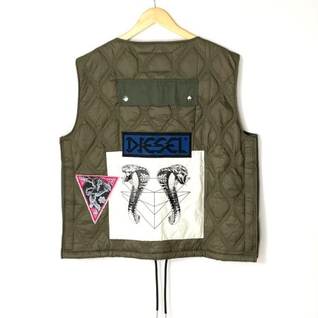  DIESEL ディーゼル キルティングベスト サイズ L カーキ メンズ