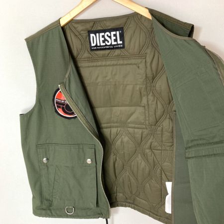  DIESEL ディーゼル キルティングベスト サイズ L カーキ メンズ