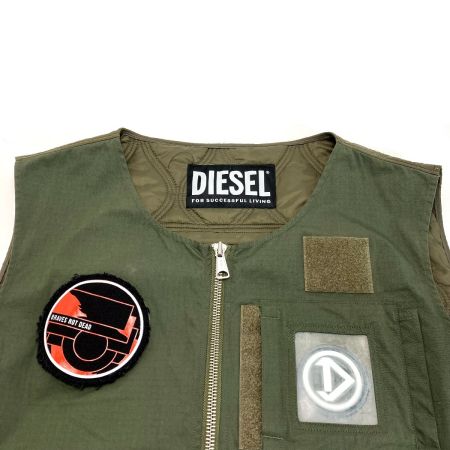  DIESEL ディーゼル キルティングベスト サイズ L カーキ メンズ